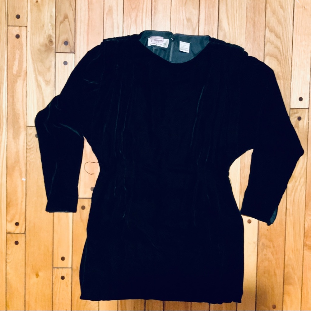 Vintage Velvet Black Dress